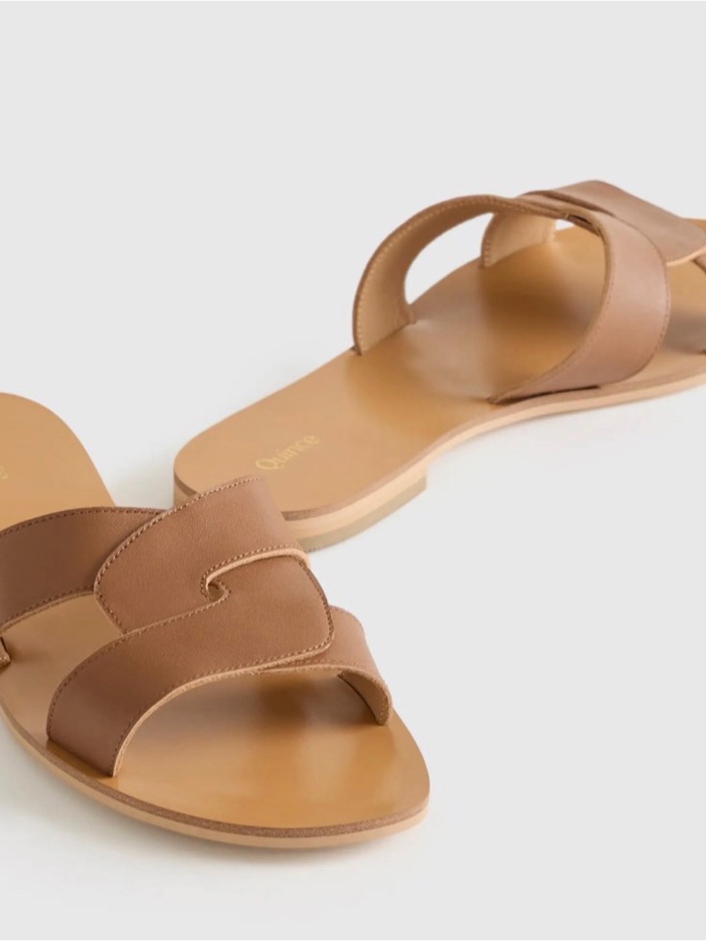 Women’s Tan Cut-out Sandals - Classic Leather Comfort